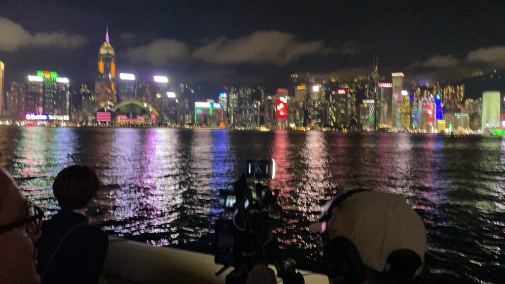 香港100万ドルの夜景撮影風景